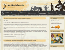 Tablet Screenshot of musikschulverein-hamburg.de